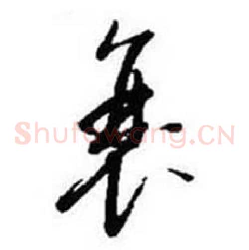 衰字启功毛笔草书书法写法,摘自题画诗