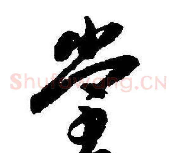 堂字启功毛笔草书书法写法,摘自千字文