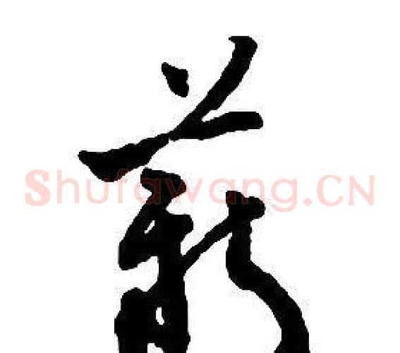 薪字启功毛笔草书书法写法,摘自千字文