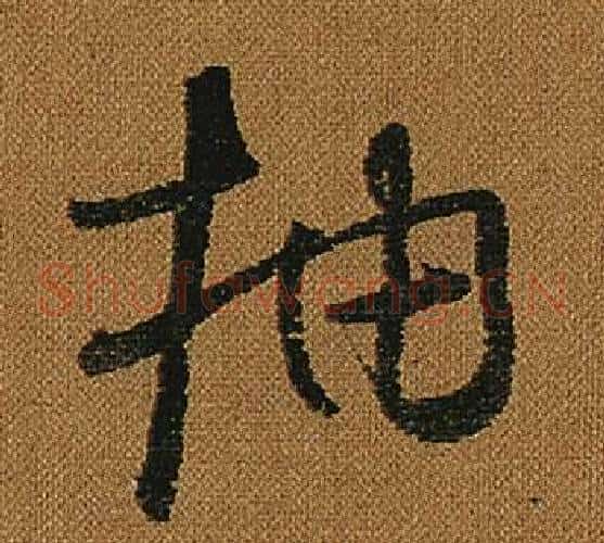抽字怀素毛笔草书书法写法,摘自小草千字文