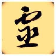 靈毛笔草书写法,摘自隋智永真草千字文