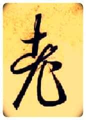 老毛笔草书写法,摘自隋智永真草千字文