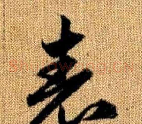 表字赵孟頫毛笔草书写法,摘自真草千字文