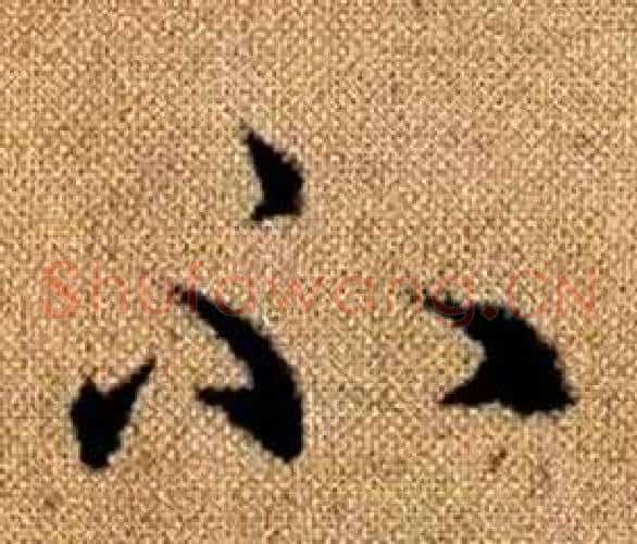 不字赵孟頫毛笔草书写法,摘自真草千字文