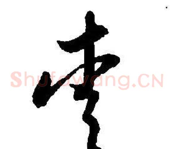 愛字启功毛笔草书书法写法,摘自千字文