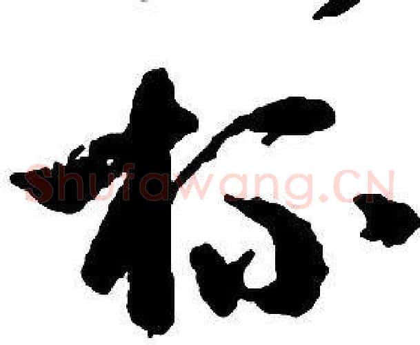 杯字启功毛笔草书书法写法,摘自千字文