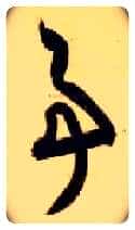 事毛笔草书写法,摘自隋智永真草千字文
