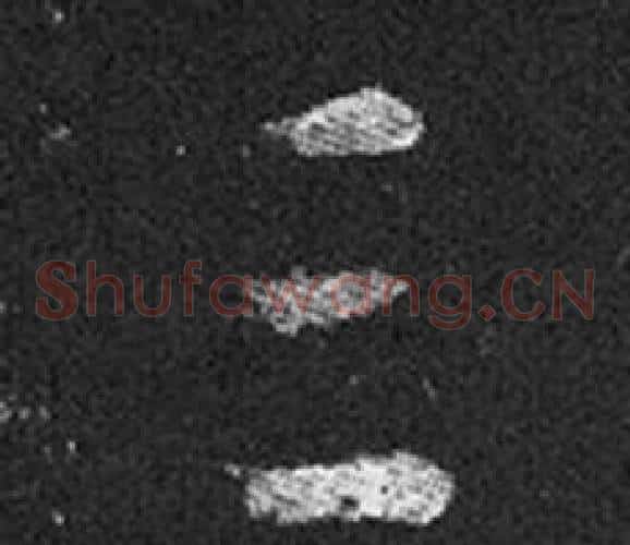 三字王羲之毛笔草书写法,摘自十七帖