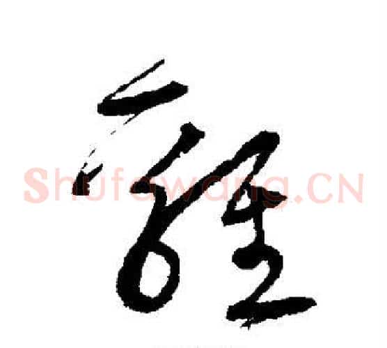 鸡字宋克毛笔草书书法写法,摘自宋克毛笔草书书法作品