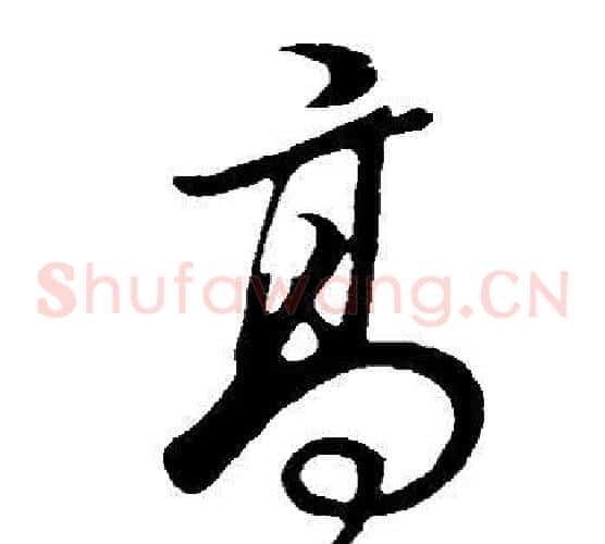 高字董其昌毛笔草书书法写法,摘自邵康节先生自署无名公传