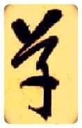 草毛笔草书写法,摘自隋智永真草千字文