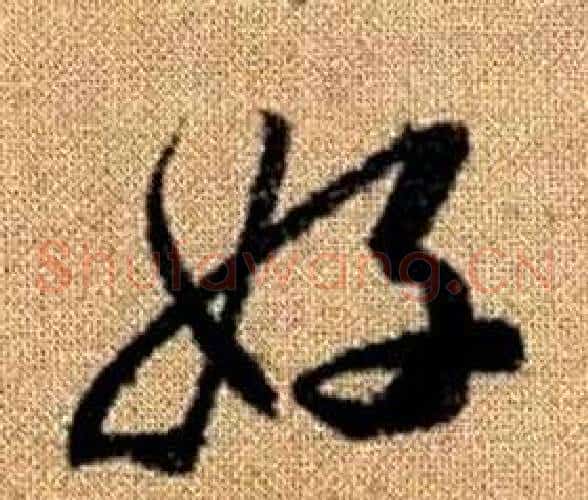 好字赵孟頫毛笔草书写法,摘自真草千字文