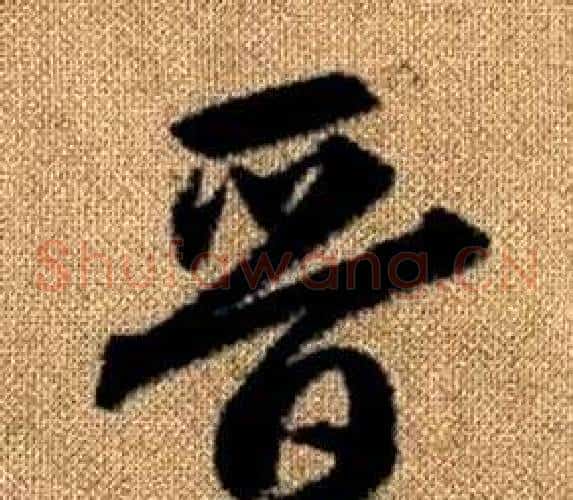 晉字赵孟頫毛笔草书写法,摘自真草千字文