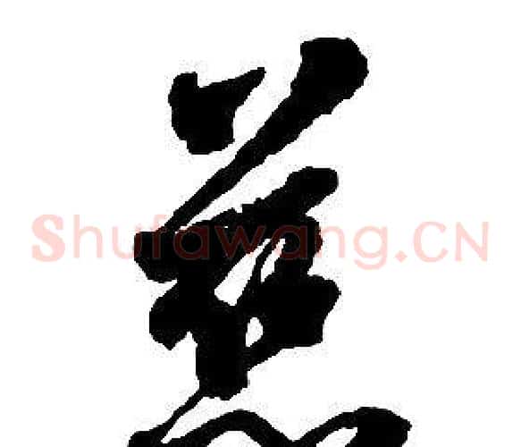 慈字启功毛笔草书书法写法,摘自千字文