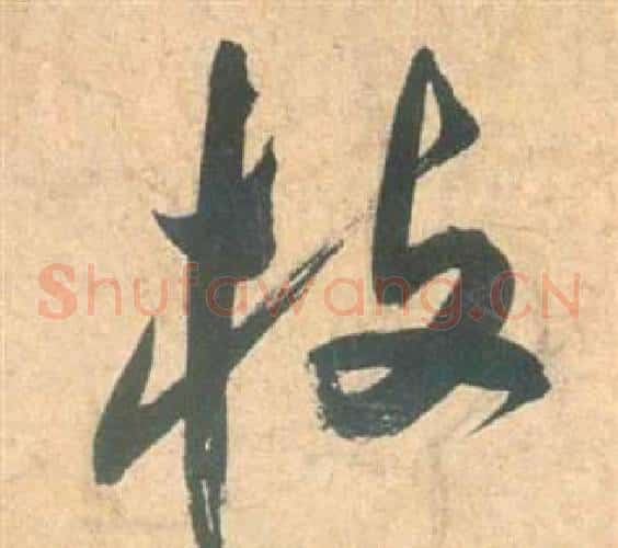 枝字祝枝山毛笔草书书法写法,摘自云江记