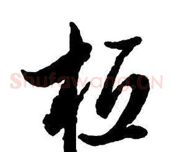 桓字启功毛笔草书书法写法,摘自千字文