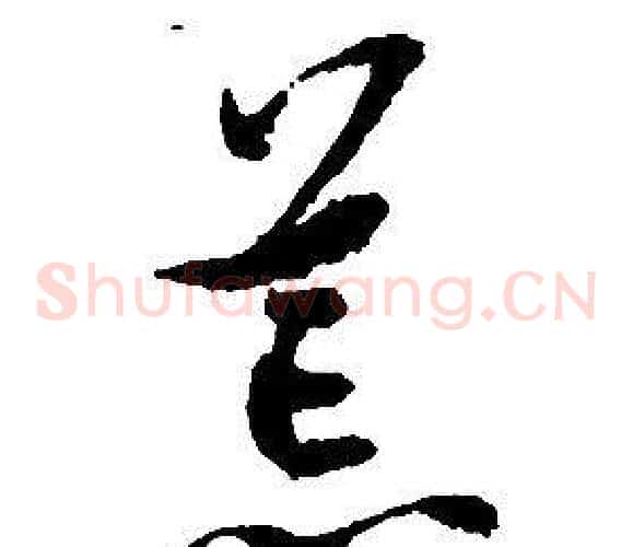 荒字启功毛笔草书书法写法,摘自千字文