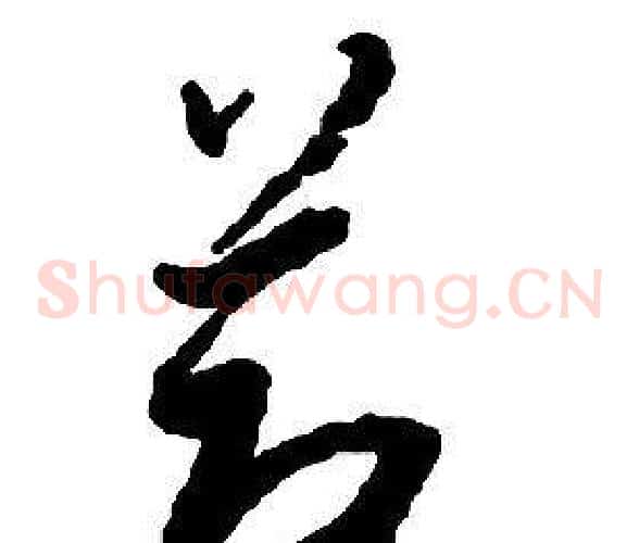 節字启功毛笔草书书法写法,摘自千字文
