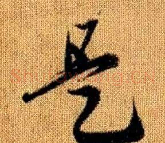 是字赵孟頫毛笔草书写法,摘自真草千字文