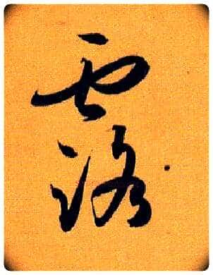 露毛笔草书写法,摘自唐孙过庭书谱
