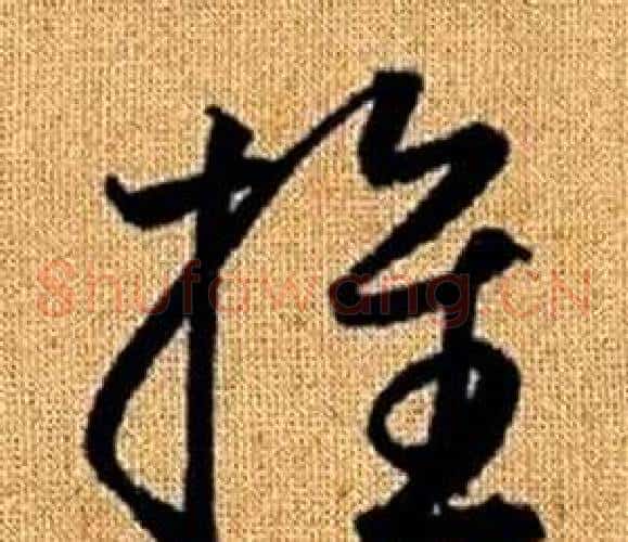 推字赵孟頫毛笔草书写法,摘自真草千字文