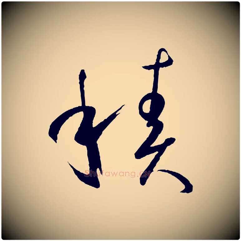 積毛笔草书写法,摘自唐代孙过庭书谱
