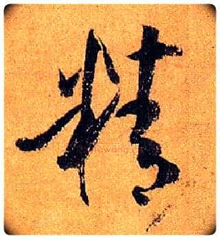 精毛笔草书写法,摘自唐孙过庭书谱