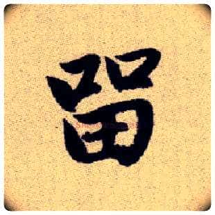留毛笔楷书写法,摘自元赵孟頫续千字文
