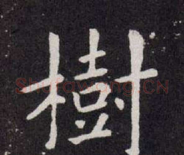 樹字欧阳询毛笔楷书写法,摘自欧阳询毛笔楷书作品