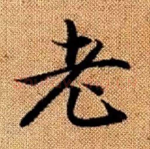 老字赵孟頫毛笔楷书写法,摘自真草千字文