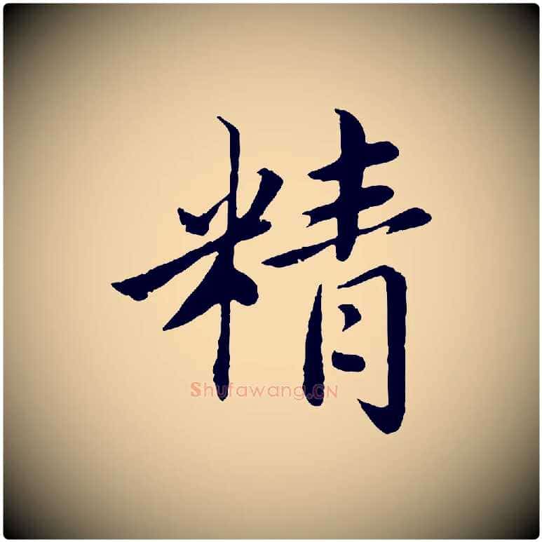 精毛笔楷书写法,摘自宋代蔡襄进诗帖