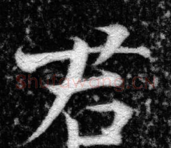 君字张即之毛笔楷书书法写法,摘自王友度墓志