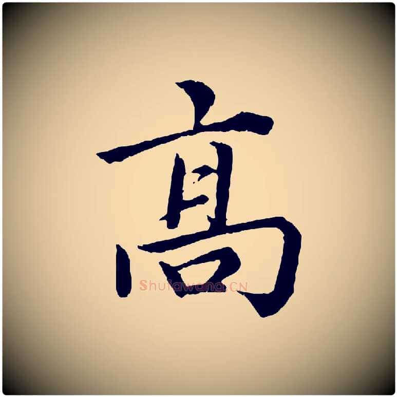高毛笔楷书写法,摘自宋代蔡襄进诗帖