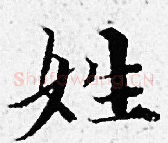 姓字赵孟頫毛笔小楷写法,摘自赵孟頫毛笔小楷作品