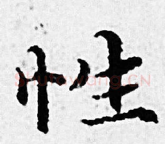 性字赵孟頫毛笔小楷写法,摘自赵孟頫毛笔小楷作品