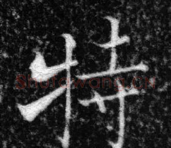 特字张即之毛笔楷书书法写法,摘自王友度墓志