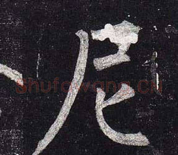 尼字柳公权毛笔楷书书法写法,摘自玄秘塔碑