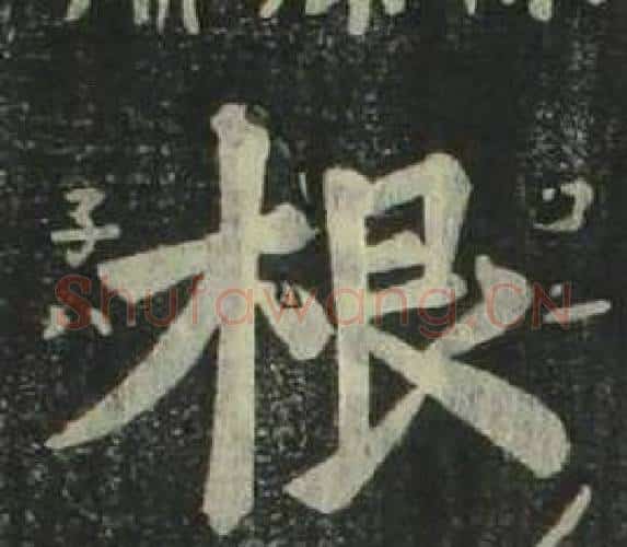 根字姜立纲毛笔楷书书法写法,摘自四体千字文