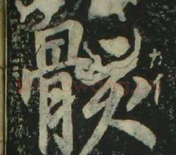 骸字姜立纲毛笔楷书书法写法,摘自四体千字文