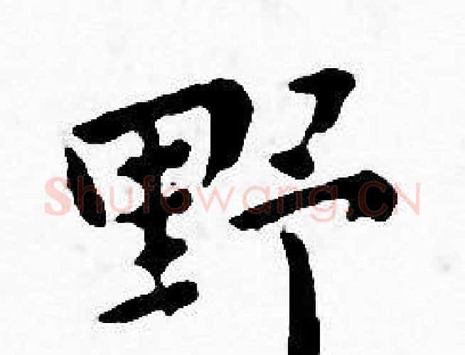 野字王宠毛笔小楷书法写法,摘自王宠毛笔小楷书法作品