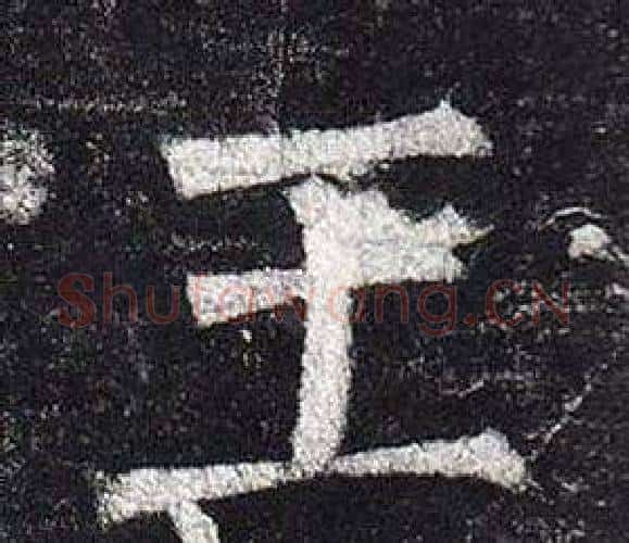 王字柳公权毛笔楷书书法写法,摘自玄秘塔碑