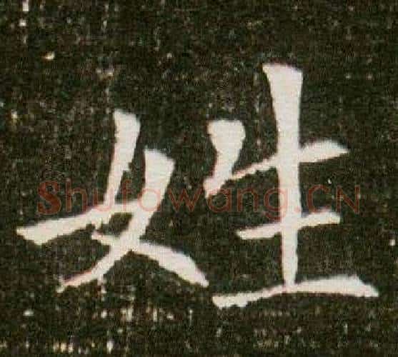 姓字杨秀毛笔小楷书法写法,摘自董美人墓志铭