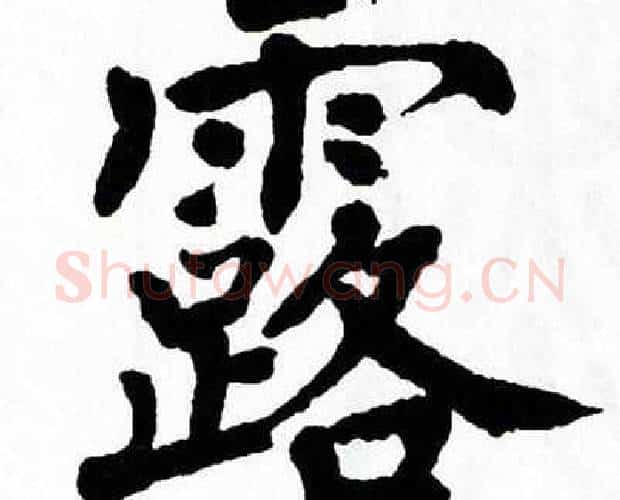 露字翁闿运毛笔楷书书法写法,摘自翁闿运毛笔楷书书法作品