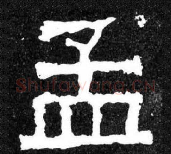 孟字爨宝子毛笔隶楷过渡书体书法写法,摘自爨宝子碑