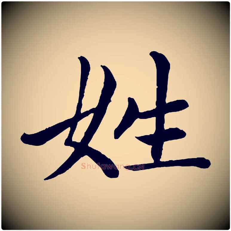 姓毛笔楷书写法,摘自元代赵孟頫卫淑媛墓志