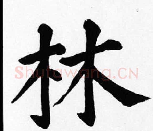 林字苏轼毛笔楷书写法,摘自苏轼毛笔楷书作品