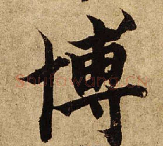博字柯九思毛笔楷书书法写法,摘自老人星赋