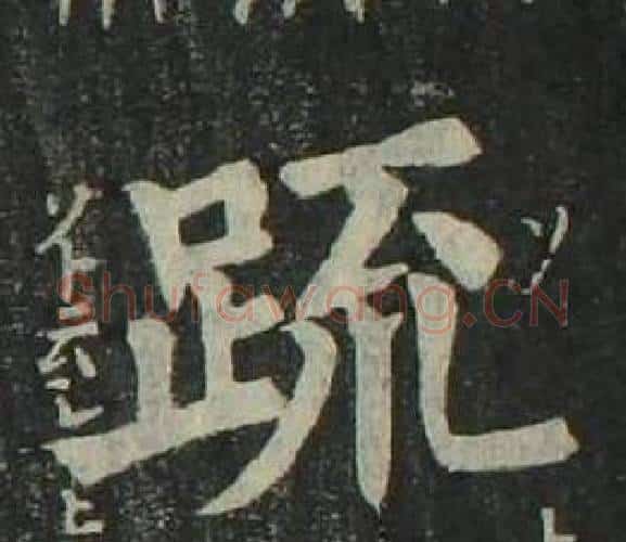 疏字姜立纲毛笔楷书书法写法,摘自四体千字文