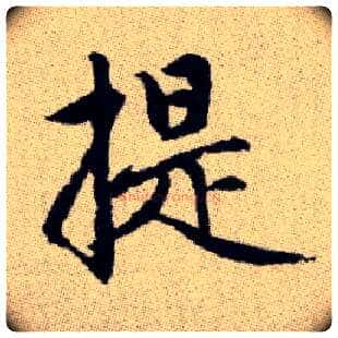 提毛笔楷书写法,摘自元赵孟頫续千字文