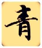 青毛笔楷书写法,摘自隋智永真草千字文